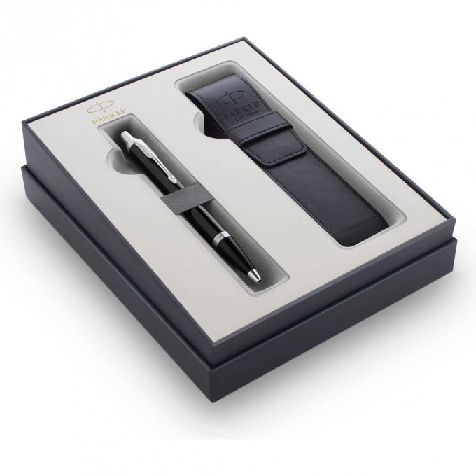 Набор PARKER IM CORE GIFT 20 BLACK CT ручка шариковая с синим стержнем "M" + чехол для одной ручки CW2122003 Набор PARKER IM CORE GIFT 20 BLACK CT ручка шариковая с синим стержнем "M" + чехол для одной ручки CW2122003