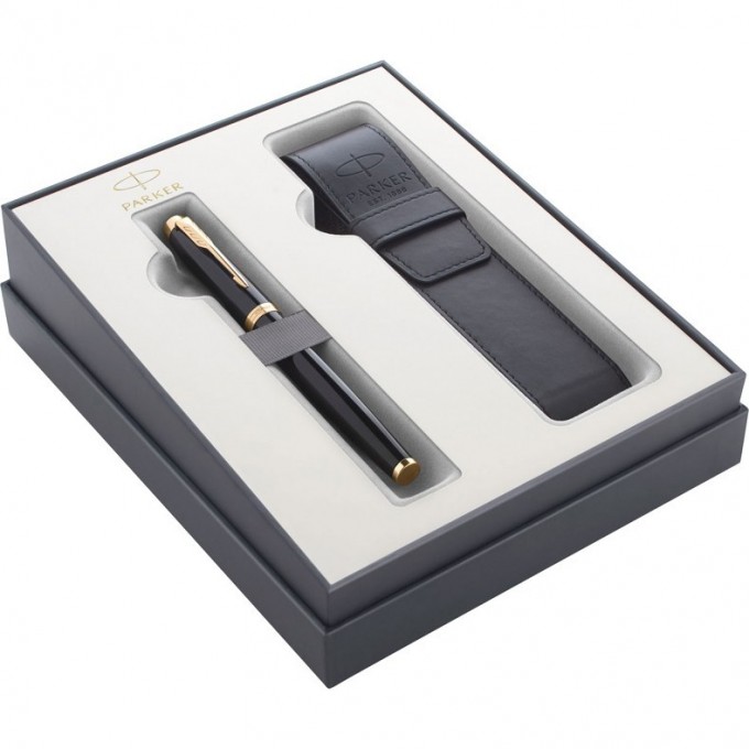 Набор PARKER IM CORE GIFT 20 BLACK перьевая ручка с позолотой и чехол 2122002 Набор PARKER IM CORE GIFT 20 BLACK перьевая ручка с позолотой и чехол 2122002