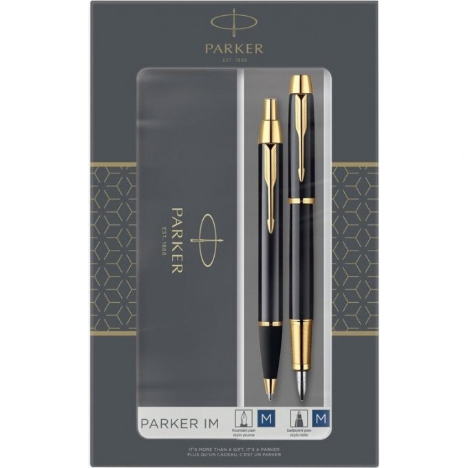 Подарочный набор PARKER: IM CORE BLACK GT - ручки перьевая и шариковая CW2093216 Подарочный набор PARKER: IM CORE BLACK GT - ручки перьевая и шариковая CW2093216