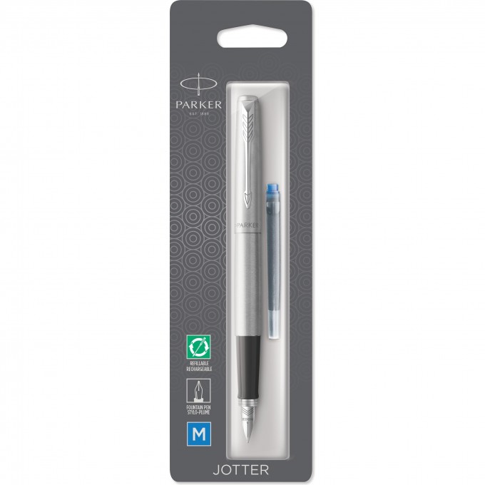 Ручка перьевая PARKER JOTTER CORE F61 STAINLESS STEEL CT M сталь нержавеющая 2031012 Ручка перьевая PARKER JOTTER CORE F61 STAINLESS STEEL CT M сталь нержавеющая 2031012