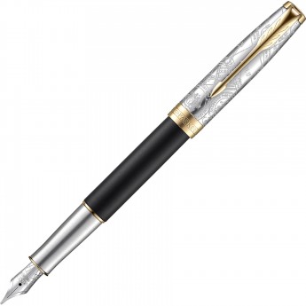 Ручка перьевая PARKER SONNET SPECIAL EDITION IMPRESSION MATTE BLACK GT, F