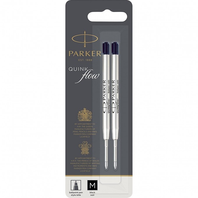 Стержень шариковый PARKER QUINKFLOW Z08 M 1мм черные чернила блистер (2шт) CW1950372 Стержень шариковый PARKER QUINKFLOW Z08 M 1мм черные чернила блистер (2шт) CW1950372